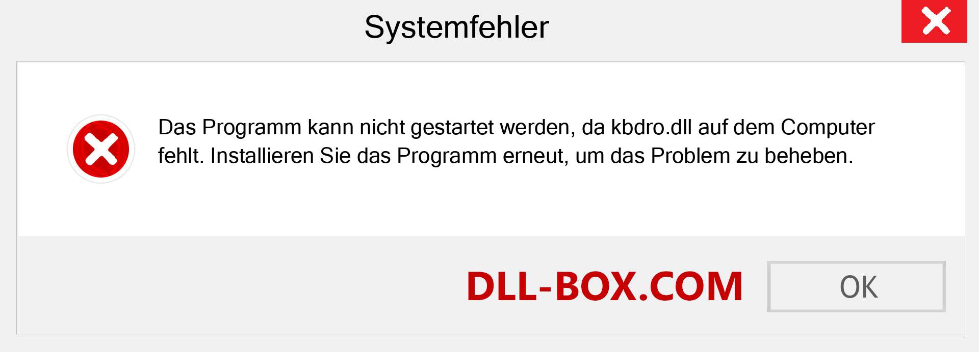 kbdro.dll-Datei fehlt?. Download für Windows 7, 8, 10 - Fix kbdro dll Missing Error unter Windows, Fotos, Bildern