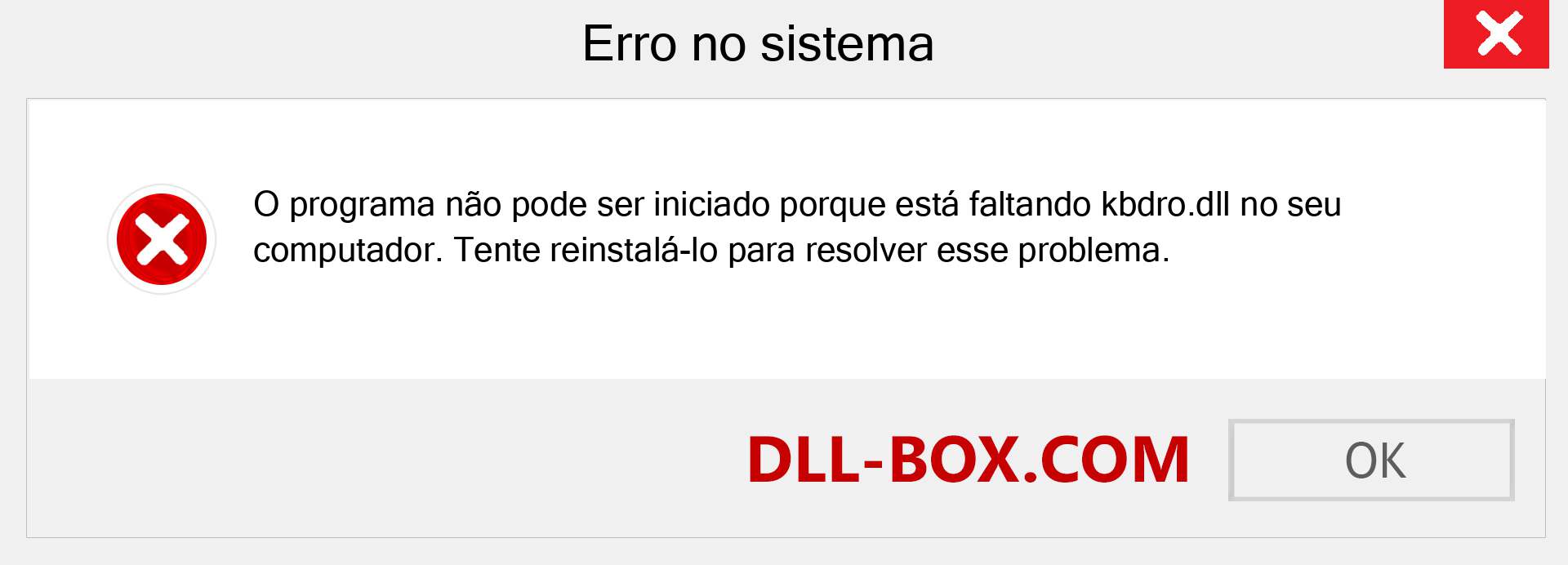 Arquivo kbdro.dll ausente ?. Download para Windows 7, 8, 10 - Correção de erro ausente kbdro dll no Windows, fotos, imagens